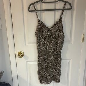Zebra Print Strappy Dress